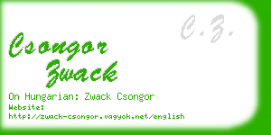 csongor zwack business card